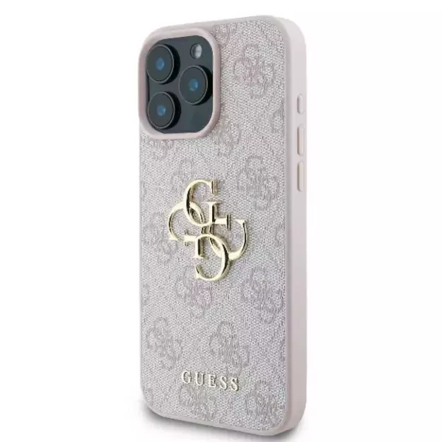 Guess 4G Big Logo iPhone 16 Pro Case - Pink 13