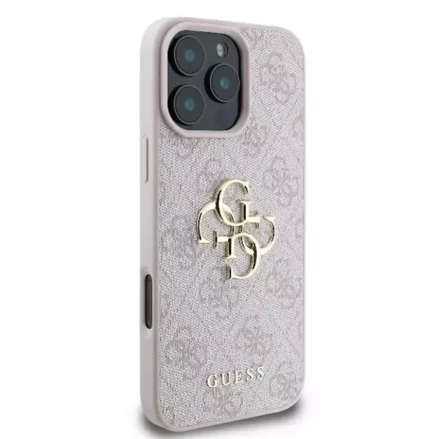 Guess 4G Big Logo iPhone 16 Pro Case - Pink 1