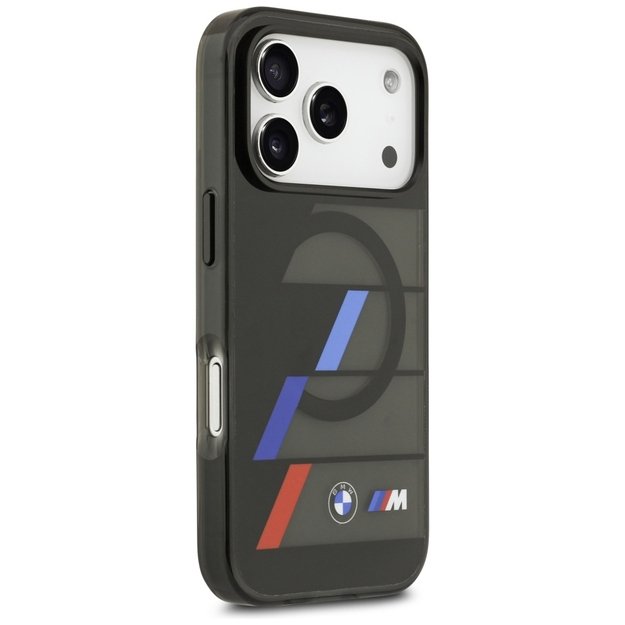 BMW M IML Metal Buttons Tricolor Lines MagSafe Case for iPhone 17 Pro Max - Black 3