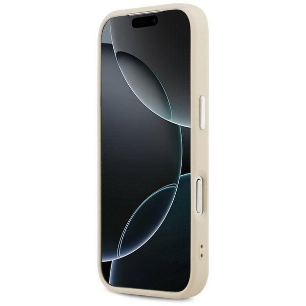 Guess Peony Hot Stamp Script MagSafe Case for iPhone 17 Pro - Beige 4