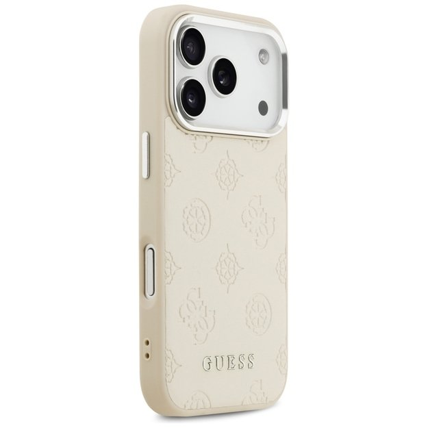 Guess Peony Hot Stamp Script MagSafe Case for iPhone 17 Pro - Beige 3