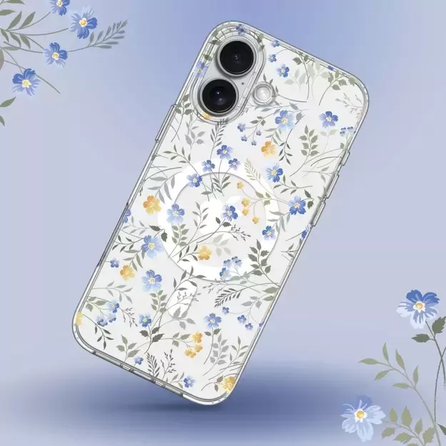 Tech-Protect FlexAir MagSafe iPhone 16e Case - Daisies with Leaves 5