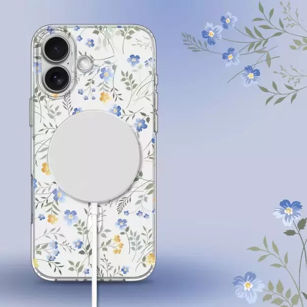 Tech-Protect FlexAir MagSafe iPhone 16e Case - Daisies with Leaves 7