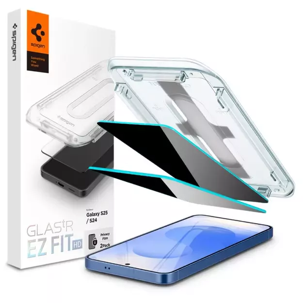 Spigen Glas.TR &quot Ez Fit&quot  Privacy HD 2-pack privacy glass for Samsung Galaxy S24 / S25