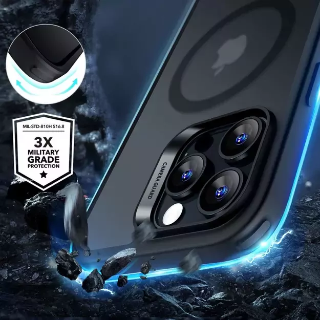 ESR Classic Hybrid Halolock MagSafe Case + Tempered Glass for iPhone 16 Pro - Semi-Transparent 1