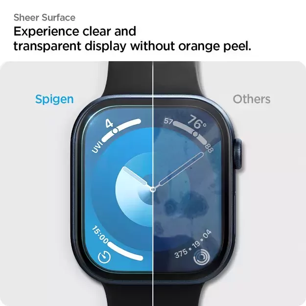Spigen Elite Shield ”EZ FIT” Hybrid Glass 2-PACK for Apple Watch 10 (42MM) - Clear 9
