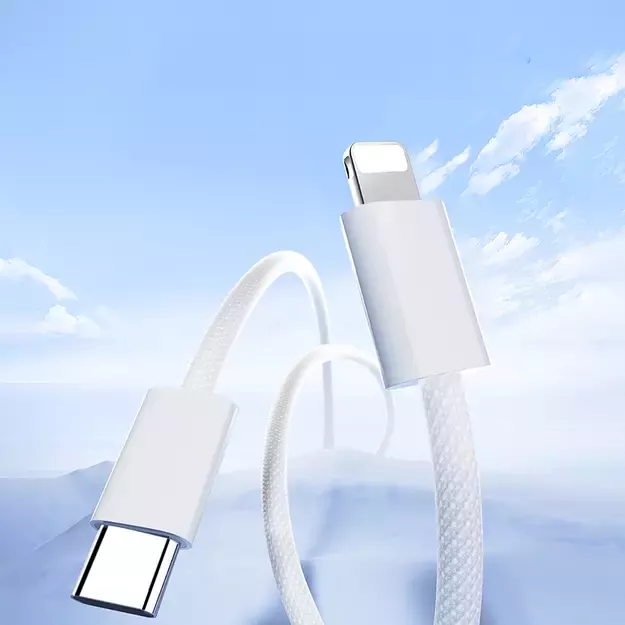 Joyroom S-A45 Ben Series 30W Cable (USB-C - Lightning) Braided 1m - White 11