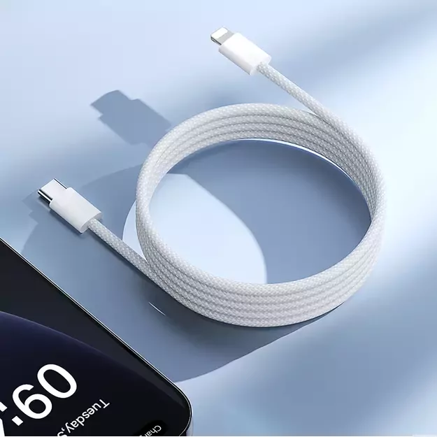 Joyroom S-A45 Ben Series 30W Cable (USB-C - Lightning) Braided 1m - White 16