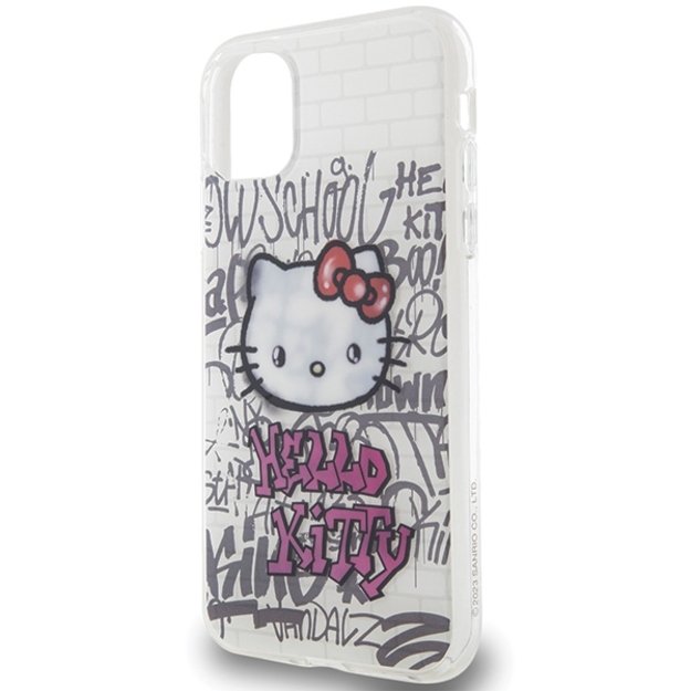 Hello Kitty IML Kitty On Bricks Graffiti case for iPhone 11 / Xr - white 5