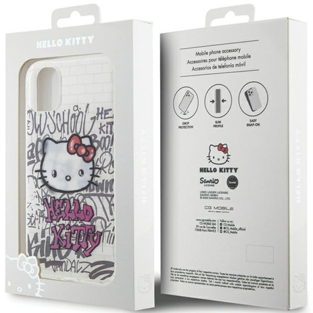 Hello Kitty IML Kitty On Bricks Graffiti case for iPhone 11 / Xr - white 7