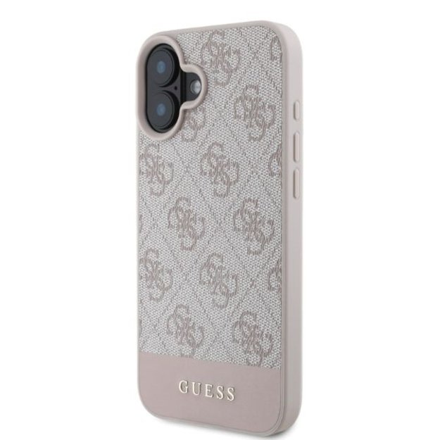 Guess 4G Bottom Stripe iPhone 16 Case - Pink 3