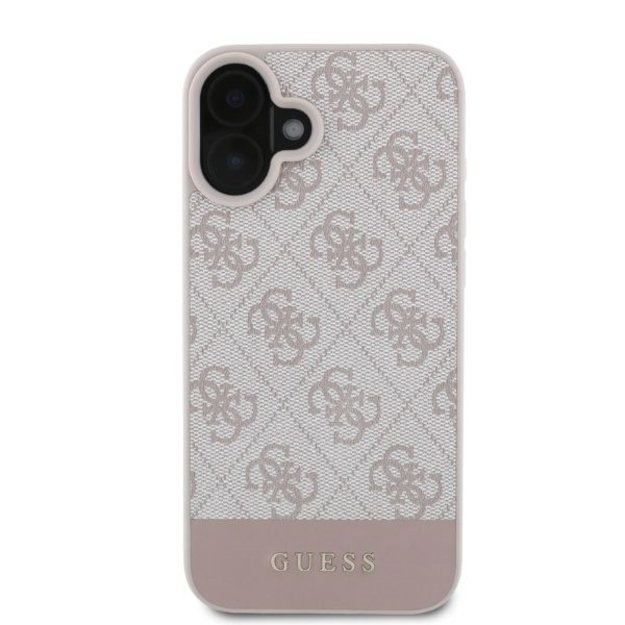 Guess 4G Bottom Stripe iPhone 16 Case - Pink 2