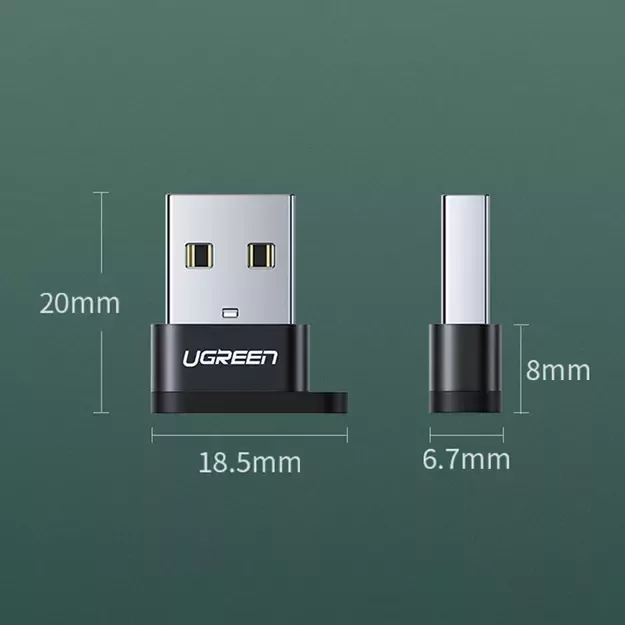 Ugreen US280 50568 USB-C 3.1 (female) / USB-A 2.0 (male) adapter - black 11
