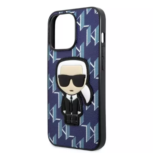 Karl Lagerfeld KLHCP13LPMNIKBL iPhone 13 Pro / 13 6.1&quot  hardcase blue/blue Monogram Ikonik Patch 12