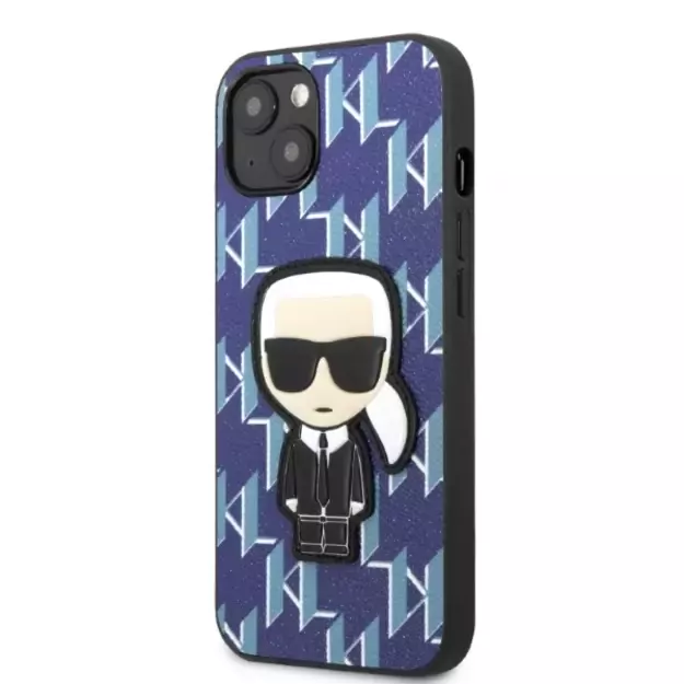 Karl Lagerfeld KLHCP13SPMNIKBL iPhone 13 mini 5.4&quot  hardcase blue/blue Monogram Ikonik Patch 1