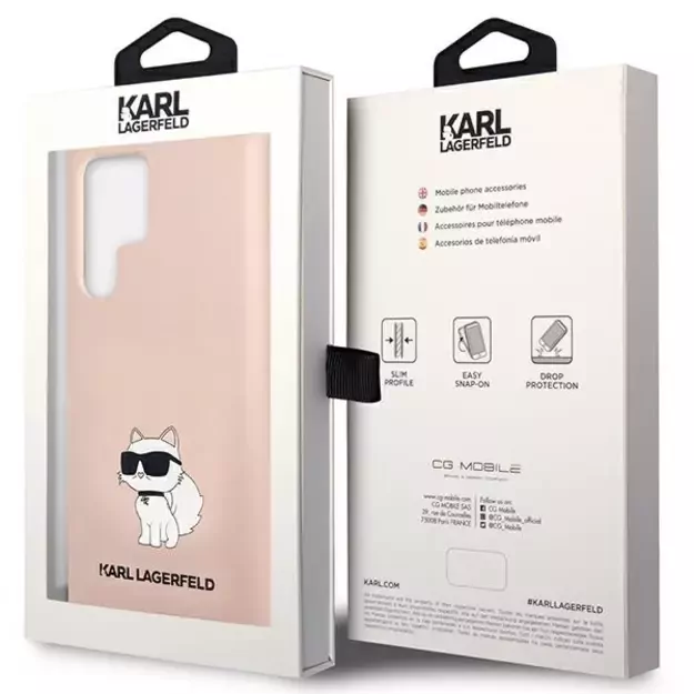Karl Lagerfeld KLHCS23LSNCHBCP S23 Ultra S918 hardcase pink/pink Silicone Choupette 14