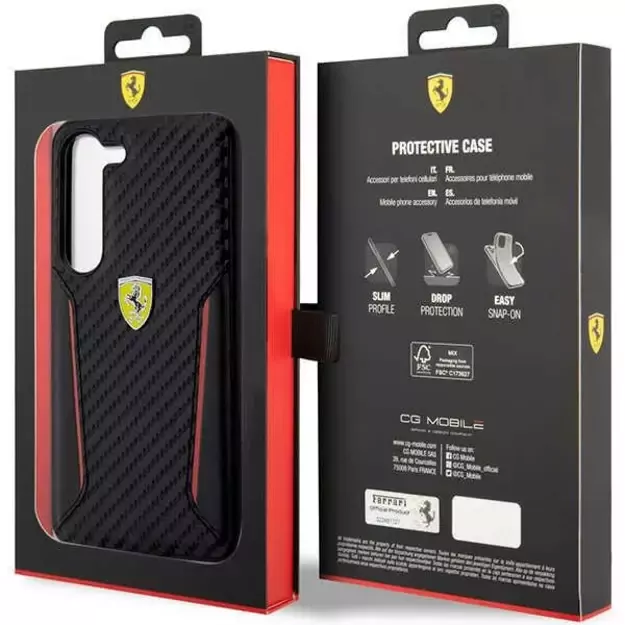 Ferrari FEHCS23MNPYK S23+ S916 black/black hardcase Carbon Contrast Edges 7