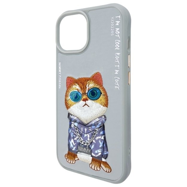 Nimmy Glasses Cool Cat iPhone 15 Case - Gray 5