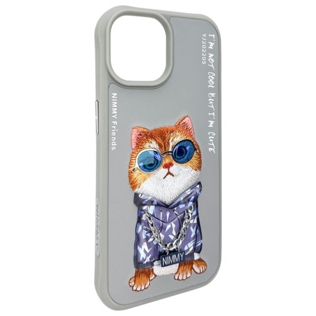 Nimmy Glasses Cool Cat iPhone 15 Case - Gray 6