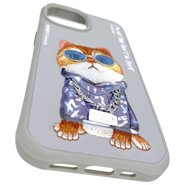 Nimmy Glasses Cool Cat iPhone 15 Case - Gray 8