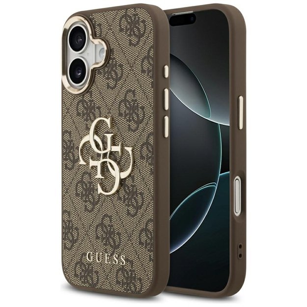 Guess 4G Big 4G Classic Logo Case for iPhone 17 - Brown and Gold