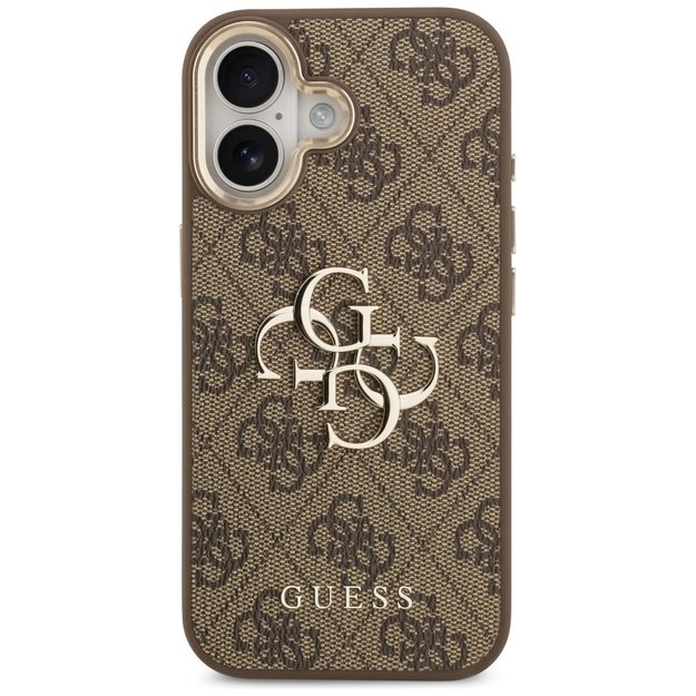 Guess 4G Big 4G Classic Logo Case for iPhone 17 - Brown and Gold 2