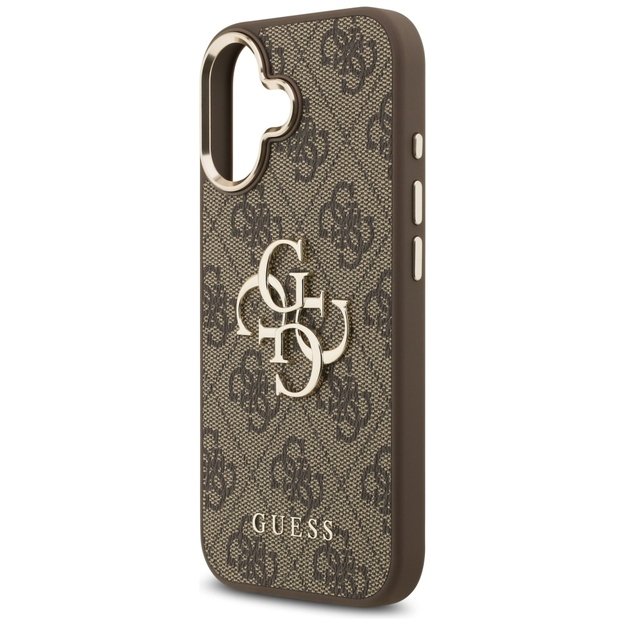 Guess 4G Big 4G Classic Logo Case for iPhone 17 - Brown and Gold 5