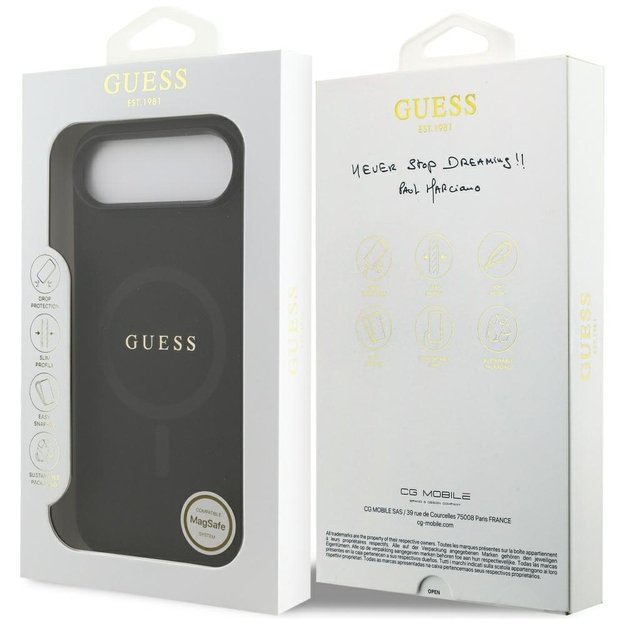 Guess Saffiano Classic Logo MagSafe case for iPhone Air - black 7