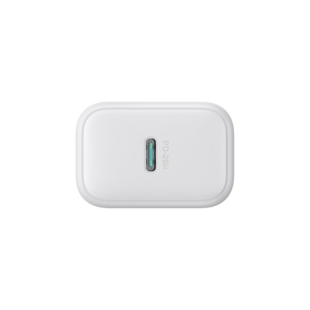 Joyroom JR-TCF20 USB-C PD 20W network charger - white + USB-C / USB-C cable 1m 5