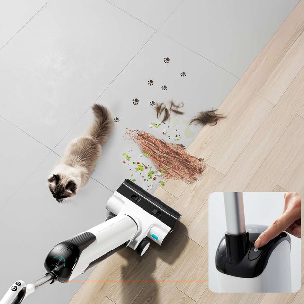 UWANT D100 17000Pa Upright Vacuum Cleaner with Mopping Function and Charging Station - White 5