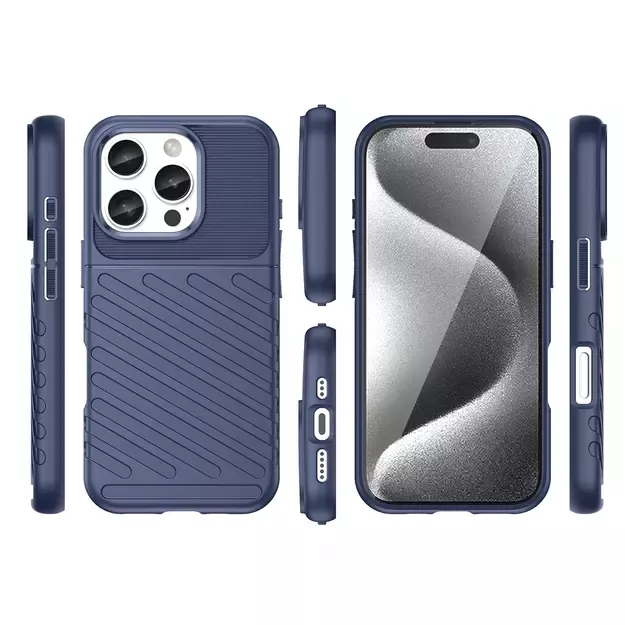 Thunder Case for iPhone 16e Silicone Armored Cover - Blue 2