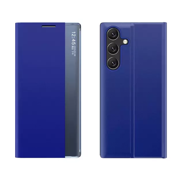 New Sleep Case Cover with Flip and Stand for Samsung Galaxy S25 Edge - Blue 1