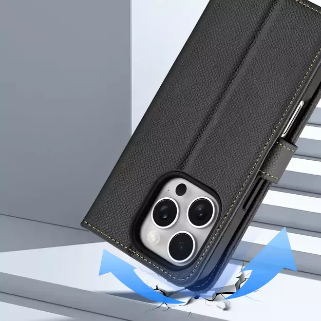 Dux Ducis Lawa Leather Case for iPhone 16 Pro - Black 19