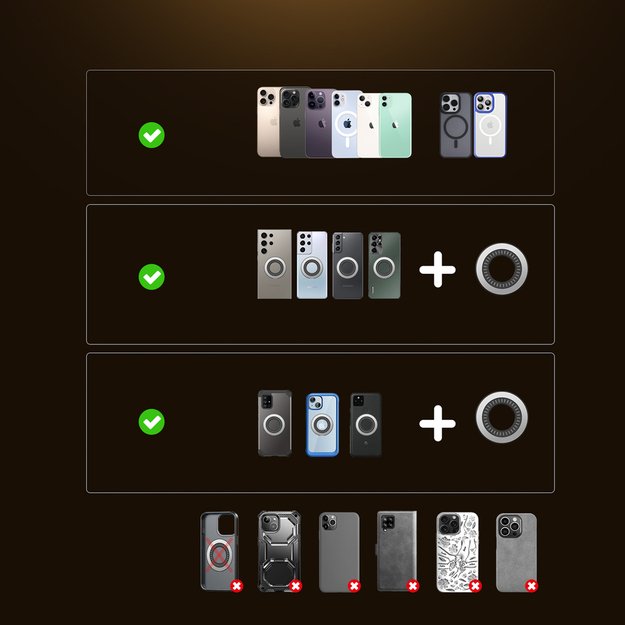 Joyroom JR-ZS505 Magnetic Dashboard Mount Compatible with MagSafe - Black 9