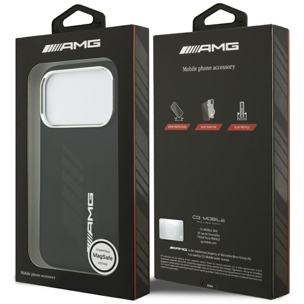 AMG Silicone Oversize Rhombs MagSafe Case for iPhone 17 Pro - Black 7