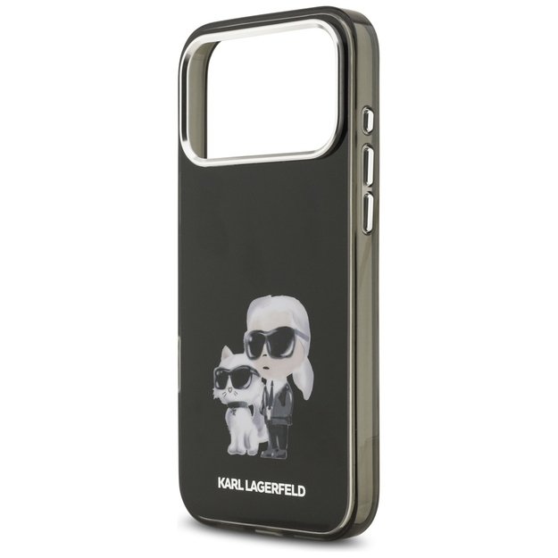 Karl Lagerfeld IML Aquarelle Karl &amp  Choupette &amp  Logo MagSafe Case for iPhone 17 Pro - Black 5