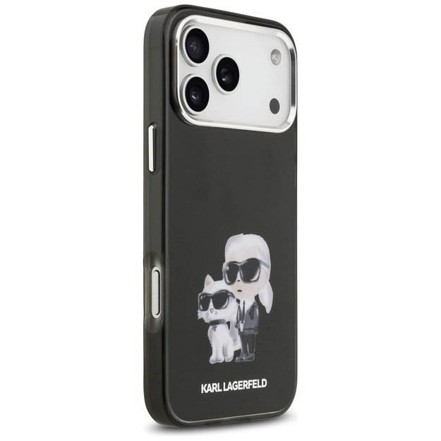 Karl Lagerfeld IML Aquarelle Karl &amp  Choupette &amp  Logo MagSafe Case for iPhone 17 Pro - Black 3