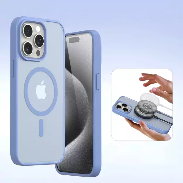 Dux Ducis Lawa Leather Case for iPhone 15 Pro Max - Blue 17