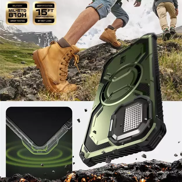IBLSN Armorbox Mag MagSafe Supcase Case for iPhone 16e - olive 5