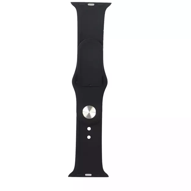 Audi Geometric Pattern Silicone Watch Strap for Apple Watch 40 / 41 / 42 mm - black 4