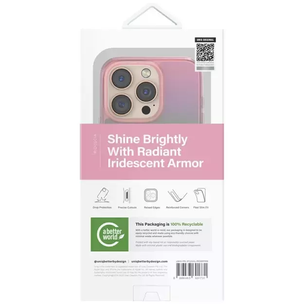 Uniq Iridescia Magclick Charging Case for iPhone 16 Pro - Pink 8
