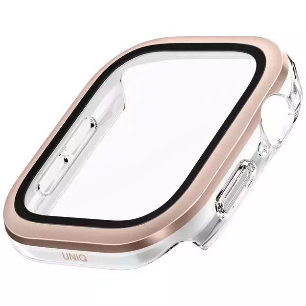 Uniq Voute Tempered Glass Case for Apple Watch 10 46mm - Rose Gold 7