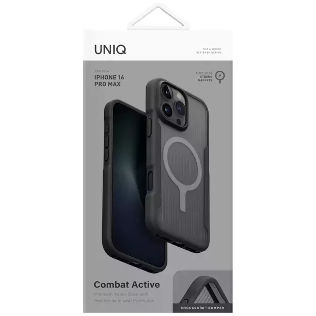Uniq Combat Active Magclick Charging Case for iPhone 16 Pro Max - Black 4