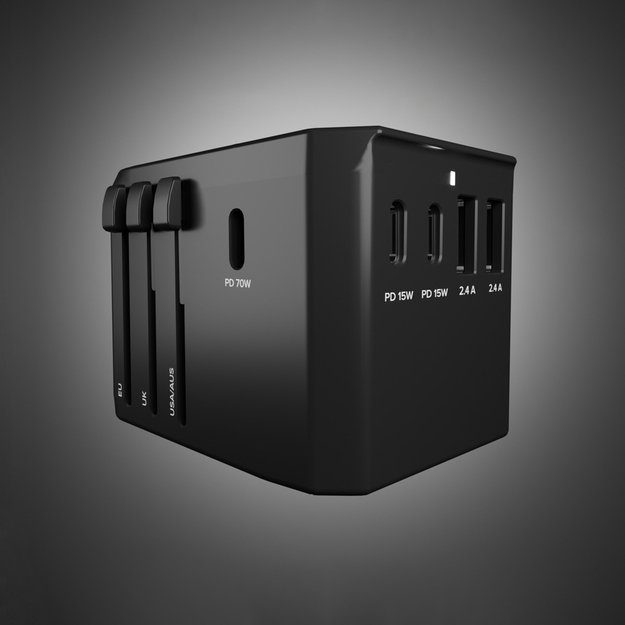 World travel GaN 70W adapter with pouch case 6