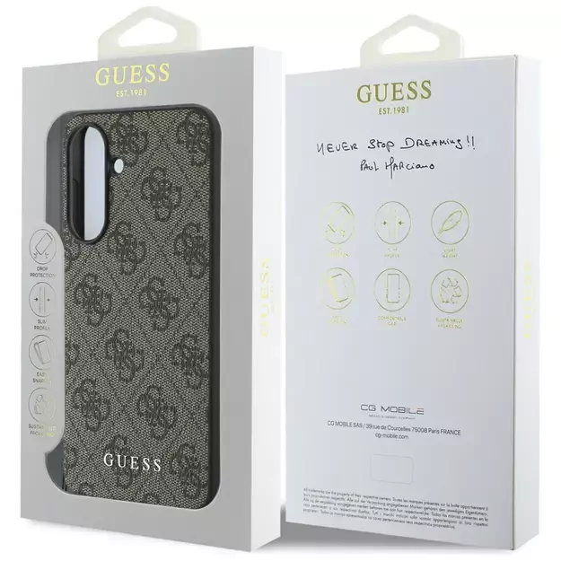 Guess 4G Charms Collection Case for Samsung Galaxy A56 - Brown 6
