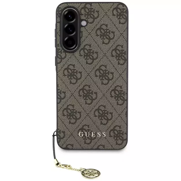 Guess 4G Charms Collection Case for Samsung Galaxy A56 - Brown 1