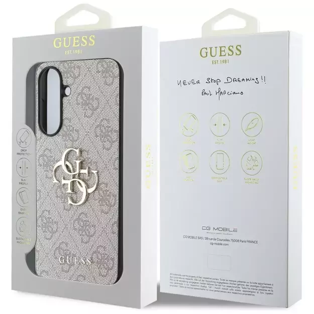 Guess Big 4G Logo Classic Logo Case for Samsung Galaxy A56 - Pink 6