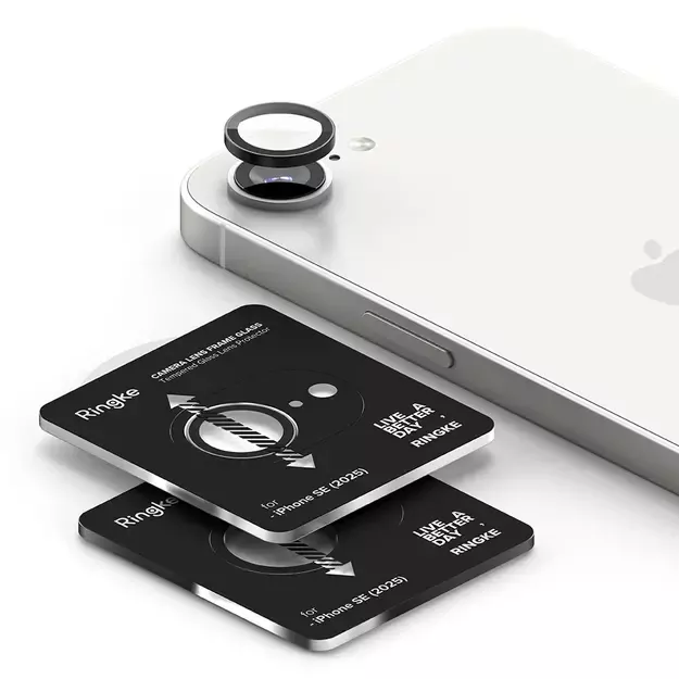 Ringke Camera Frame Protector 2-pack for iPhone 16e - Black 8