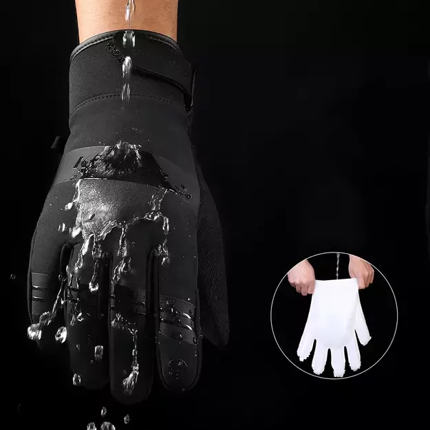 Insulated sports phone gloves (size M) - black 3