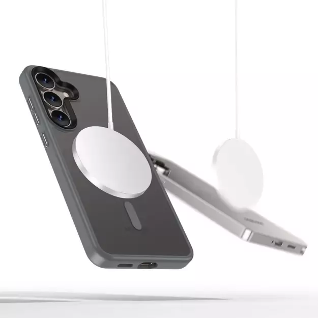 Tech-Protect MagMat MagSafe Case for Samsung Galaxy S25 - Clear Gray 2